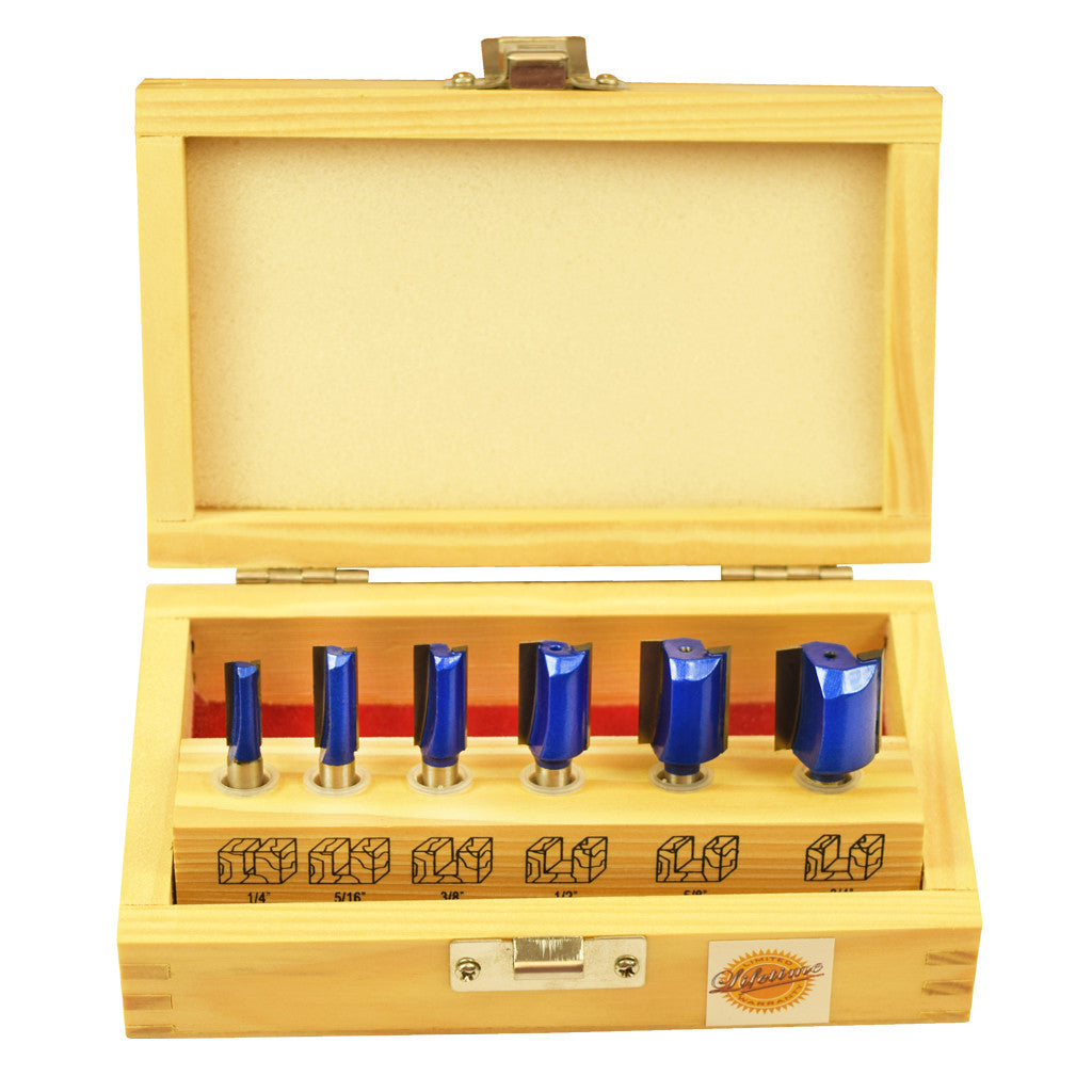 Buy 6pc Straight Router Bit Router Bit Set 1 at Busy Bee Tools